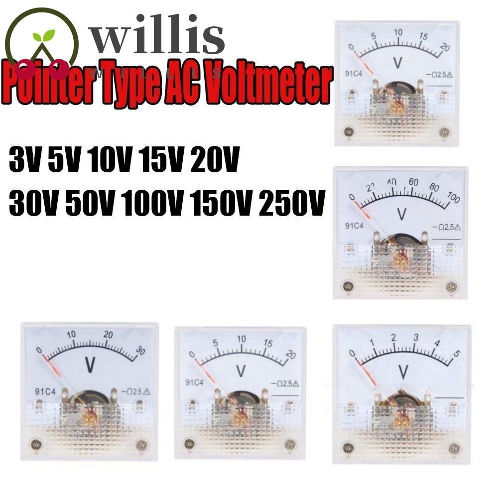 Đồng hồ đo điện áp WILLIS, 91L4 AC 0-250V Con trỏ Loại AC Vôn kế, Volt Dụng cụ Dụng cụ Vuông Analog Volt Con trỏ Kim Di động Bảng điều khiển điện áp Đồng hồ đo điện áp Phòng thí nghiệm vật lý