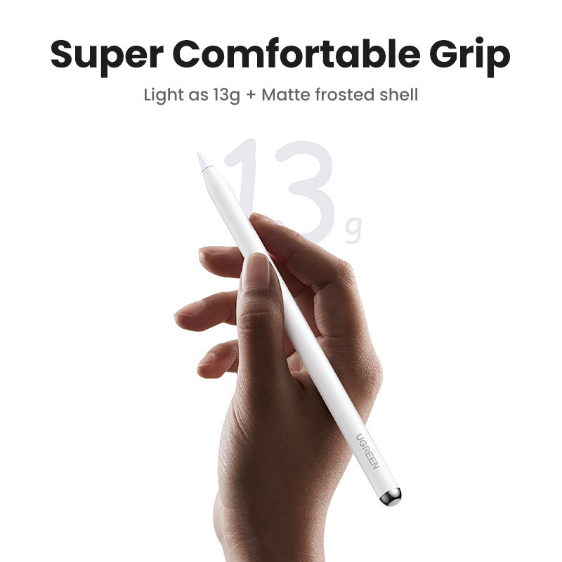 Bút cảm ứng thông minh UGREEN - Sạc kép từ tính & USB-C, Sạc nhanh, Thời lượng pin dài, Hiển thị dung lượng pin Bluetooth, Hỗ trợ nghiêng & Gắn từ tính cho iPad Pro/Air/Mini | BigBuy360 - bigbuy360.vn