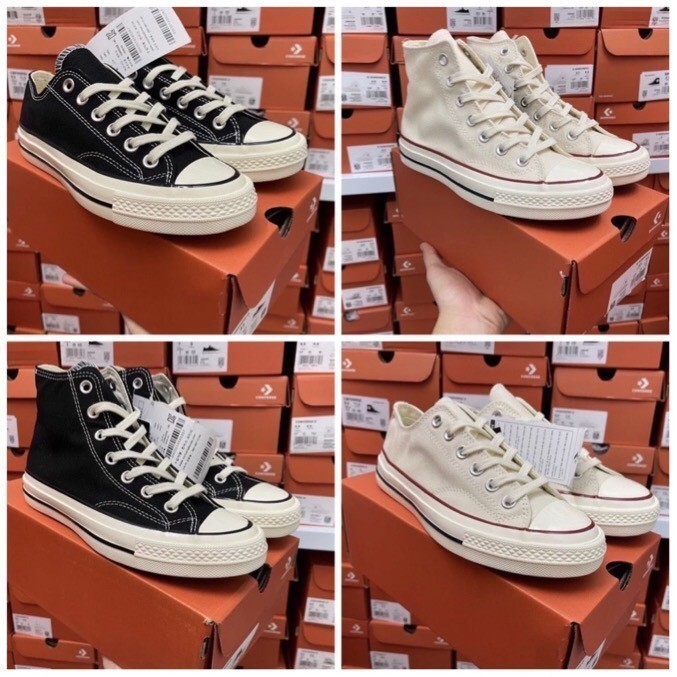 Giày Convers Chuck taylor 1970s đen trắng cổ thấp cao cổ, giày cv 1970s chuẩn S.Cấp Fulll PK
