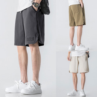 Hồng Kông Dạo Phố Mùa Hè Phong Cách Mới Quần Short Thường Ngày Bé Trai Rời Co Giãn Dệt Kim Sweatpants Thẳng Thể Thao Năm-