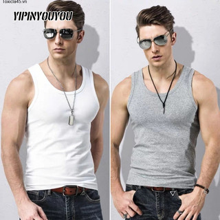 A cotton vest with good elasticity, sweat resistant and fashionable, suitable for summer sports, suitable for men