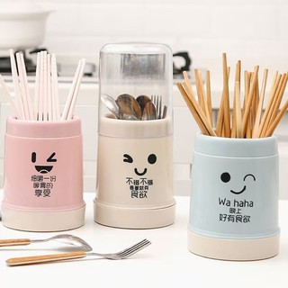 Lồng đũa chống bụi có nắp, hộp đựng đồ ăn nhà bếp, giá đựng giỏ đũa, xô đũa
