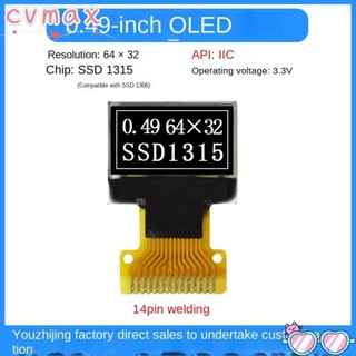Bảng màn hình oled cymx, 0,49 inch ssd1315 màn hình hiển thị màn hình oled ic ổ đĩa, inteligente 14pin 64 * 32 i2c giao diện mô-đun màn hình lcd oled