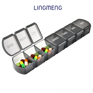 7 Days Pill Box Holder 7 Compartments Mini Dispensers Storage Splitters Pills Tablet Plastic Container Case