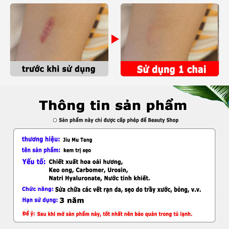 [CHÍNH HÃNG ] Kem Xóa Sẹo 20g Loại Bỏ Hiệu Quả Các Vết Sẹo Lâu Năm Sẹo Phẫu Thuật Phục Hồi Và