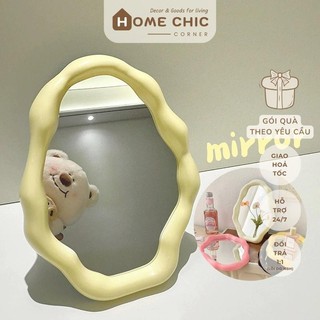 Gương trang điểm để bàn hình đám mây sang trọng, gương decor, màu sắc dễ thương | Home Chic Corner