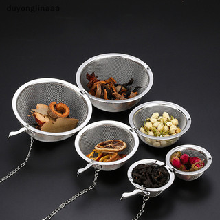 (Duyonglinaaa) Máy pha trà không gỉ Sphere Locking Spice Tea Ball Strainer MeshTea Filter Tool MỚI