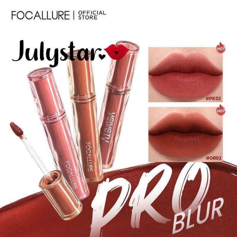Son môi FOCALLURE chống thấm nước lâu trôi Cup Lip Gloss ღ Pink Girl Bling Makeup Look
