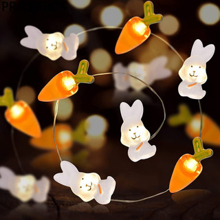 Pro BEROS 2m Led Cà Rốt Thỏ Dây Đèn Cổ Tích Đèn Trang Trí Vui Vẻ Quà Tặng Phục Sinh Để Trang Trí Lễ Phục Sinh
