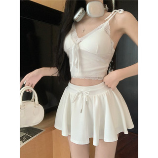 Váy lưng cao thời trang mùa hè Váy chữ a dáng rộng thông thường
