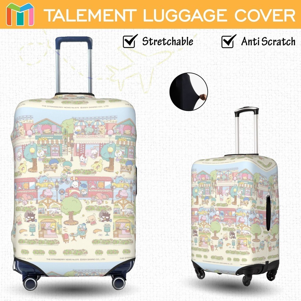 Sanrio Vỏ Bọc Vali Chống Trầy Bao Trùm Vali Độ đàn hồi Cá nhân Luggage Cover Size 18-32 inch