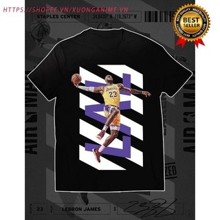 Áo THUN NBA LOS ANGELES LAKERS STAR LEBRON JAMES (ĐEN) DÀNH CHO NAM 26XQ
