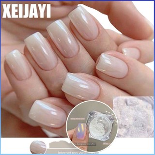 ⚡⚡COD Xeijayi Magic Mirror Powder Moonlight Pearl Sky Mirror White Fairy Aurora Polarized Powder Làm móng tay White Fairy Aurora Powder Super Flash Mirror Powder Magic Mirror Powder