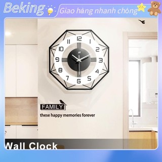 Đồng hồ treo tường trang trí kim trôi nghệ thuật phòng khách sang trọng quà tặng Beking LH