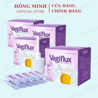 ✅ Bình rửa vệ sinh phụ nữ Vagiflux, 1 bình thụt tặng 10 ống muối dung dịch vệ sinh giảm ngứa cô bé