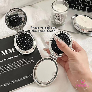 [Risesky] Nơ Hairbrus Gấp Lược Massage Đầu Massage Túi Khí Lược Chống Tĩnh Điện Di Động Du Lịch Cô Gái Lược Tóc Dụng Cụ Tạo Kiểu