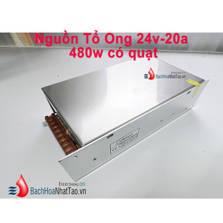 Nguồn tổ ong 24v-20a 480w có quạt, nguồn mới loại tốt