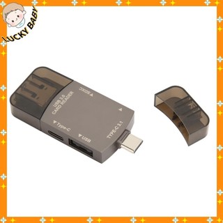 LUCKYBABY Đầu Đọc Thẻ Loại C 3.1 USB 3.0 Chức NăngOTG Tốc Độ Cao Tương Thích Rộng Rãi Nhớ Cho Điện Thoại Máy Tính