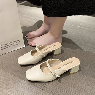 Giày gót vuông dây đính hạt mã k18