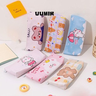 Túi đựng bút, Túi văn phòng phẩm bằng da PU hoạt hình, Bút chì dung tích lớn đa chức năng