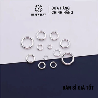 Bạc s925: khoen tròn bằng bạc mở sẵn htjewelry ph664