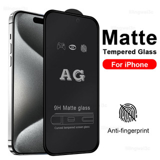 Full Keo Matte Kính Cường Lực Bảo Vệ Màn Hình Cho iPhone 16 Plus 15 14 13 12 11 Pro Max 13 Mini XS X XR