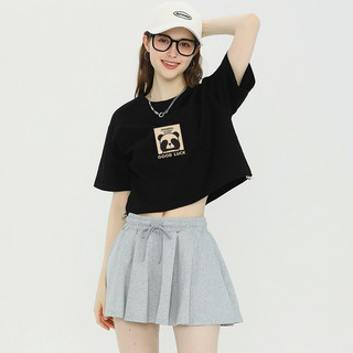 Áo  Croptop Thun Ngắn Tay  Cổ Tròn Nữ Cotton 100% Cao Cấp SWELEE 0062