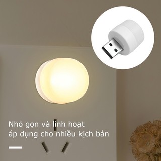 Đèn LED đọc sách tròn nhỏ cổng sạc usb gắn máy tính / laptop độc đáo-Giuseppe