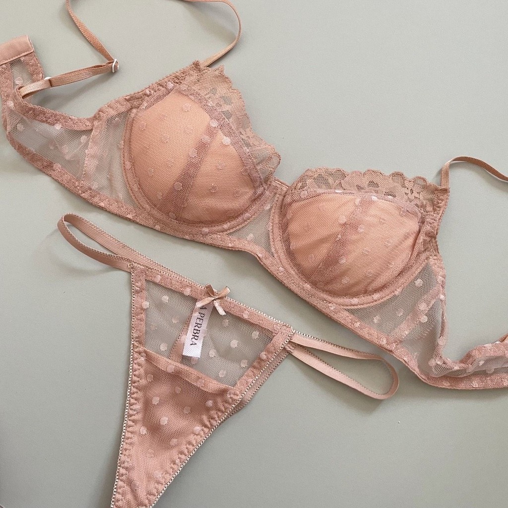 Bộ Đồ Lót Ren Nữ Gợi Cảm B09 LA PERBRA  Áo Ngực Ren Thiết Kế Bralette Có Gọng Có Mút Mỏng | BigBuy360 - bigbuy360.vn