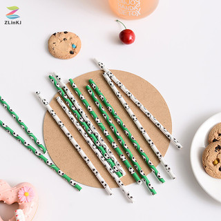 Zlinkj 25 Chiếc Bóng Đá Giấy Uống Ống Hút Đảng Bóng Đá Ống Hút Dùng Một Lần Có Thể Phân Hủy Sinh Học Ống Hút Bóng Đá Theo Chủ Đề Trang Trí Tiệc Mới