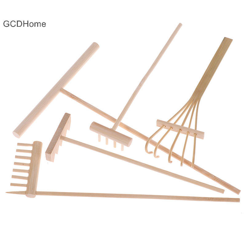 Gcdhome 1 / 5 Chiếc Mini Mồi Tre Cho Zen Garden Cát Để Bàn Thiền Phong Thủy Trang Trí HOT