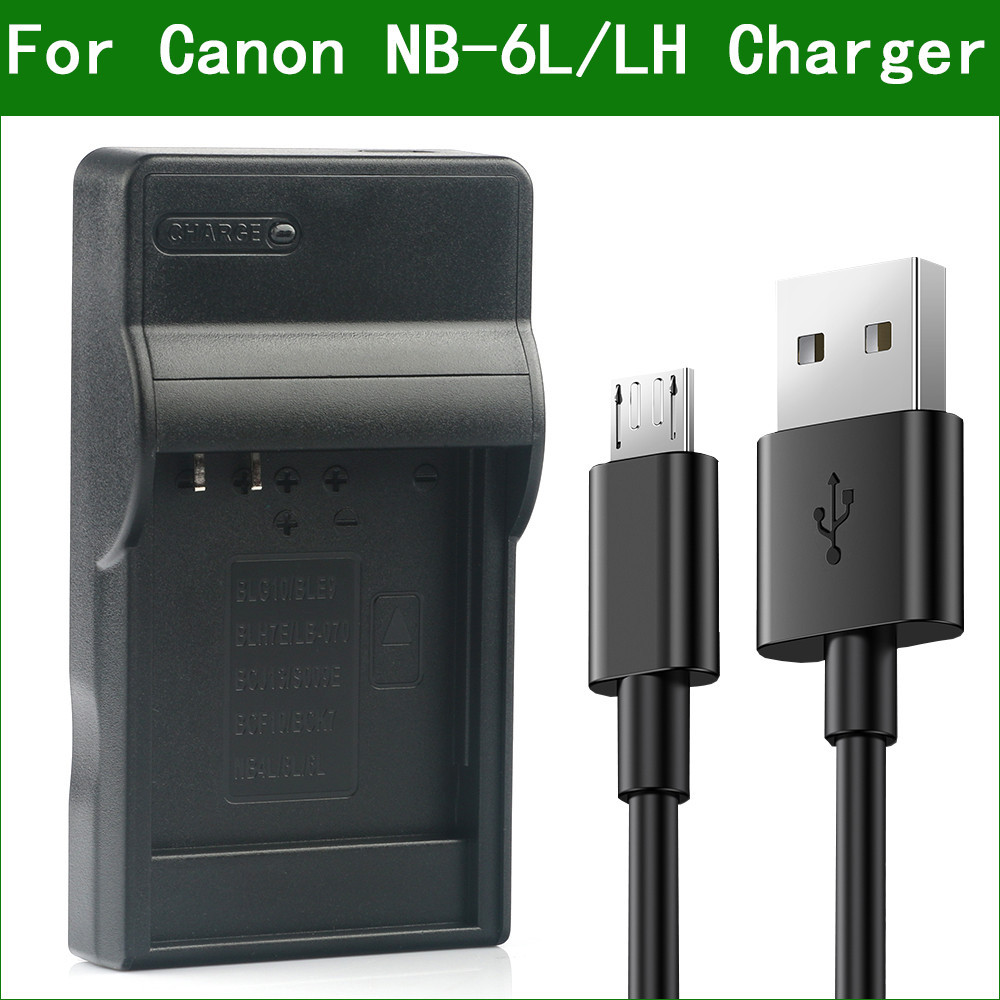 Nb-6l / NB-6LH NB 6L Bộ sạc Micro USB mỏng cho Canon PowerShot SX520 SX530 SX540 SX600 SX610 SX710 H