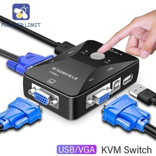 Pointer GIỚI HẠN 2 cổng VGA KVM Switch Phím chuột tiện lợi được chia sẻ cho máy tính / chuột / bàn phím / Đĩa U