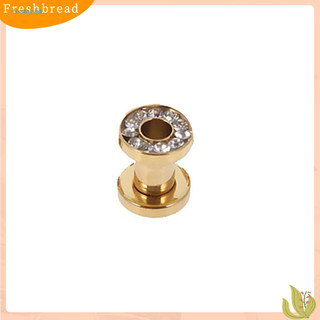 Fr * 1Pc Thép Không Gỉ Kim Cương Giả Kẻ Sọc Mạ Tai Cắm Bông Tai Xuyên Trang Sức