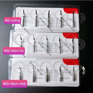 Vật liệu nha khoa, Vỉ 5 mũi lấy cao răng , lắp nhiều loại máy (Woodpecker ,DTE , nhiều loại máy ) -cop