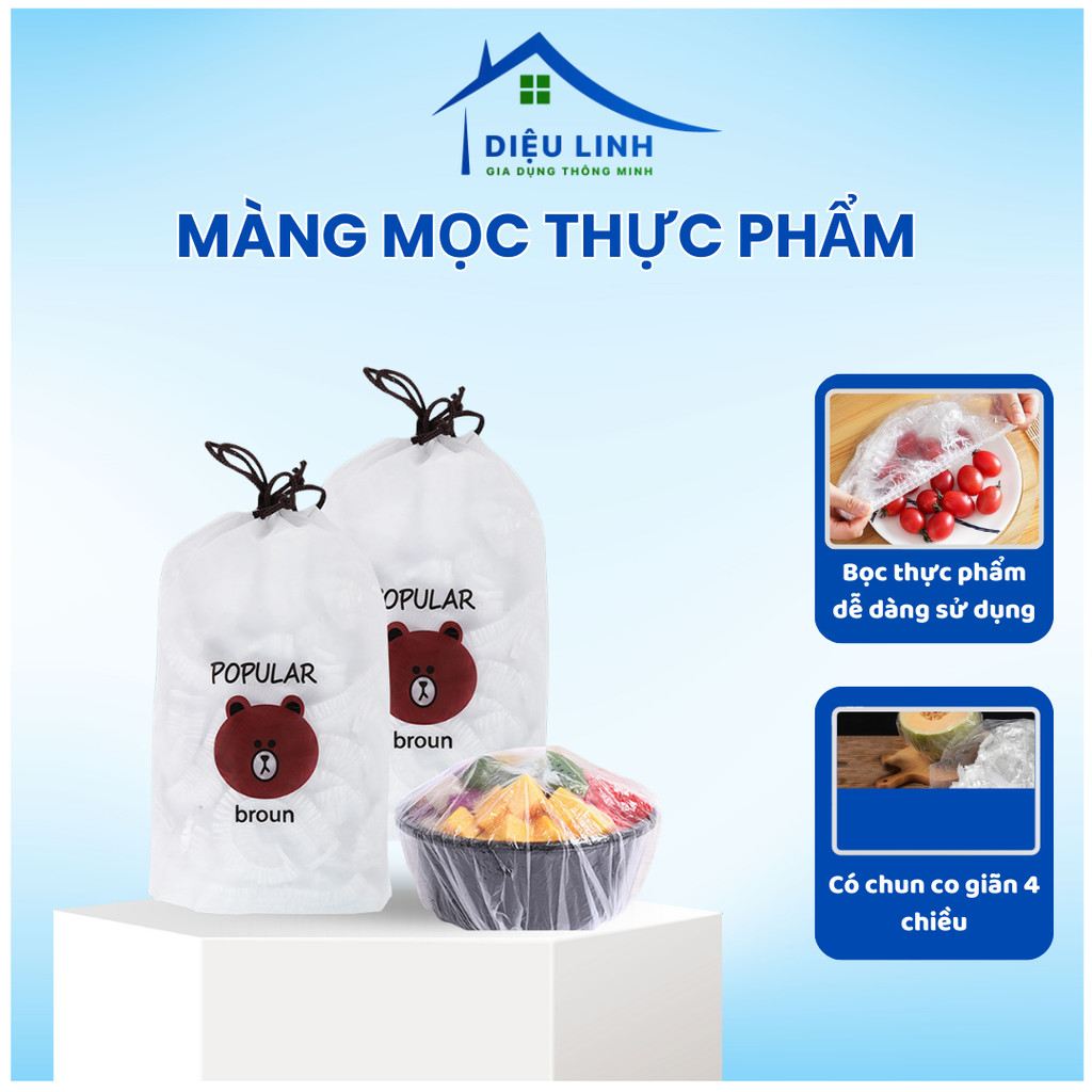 Màng Bọc Thực Phẩm Có Chun Co Giãn 4 Chiều Chất Liệu Nilon Tiện Dụng