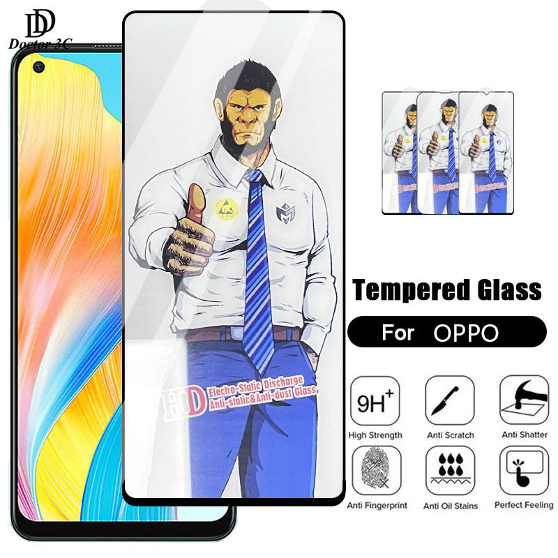 Big Blue Gorilla Full Cover Kính Cường Lực Cho OPPO A6x A6 A5i A5 A5X A3X A3 Pro A60 A79 A38 A18 A98