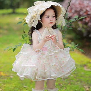 Hàng sẵn có Sản phẩm mới Váy bé gái Phong cách mới Váy phồng Tây Ban Nha lolita lolita lolita Váy bé gái Công chúa một tuổi 1
