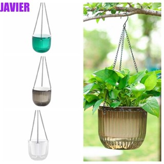 Bình JAVIER, Chậu hoa nhựa thủy canh, Chậu cây đầy màu sắc Giỏ treo văn hóa đất Chậu treo dứa xanh