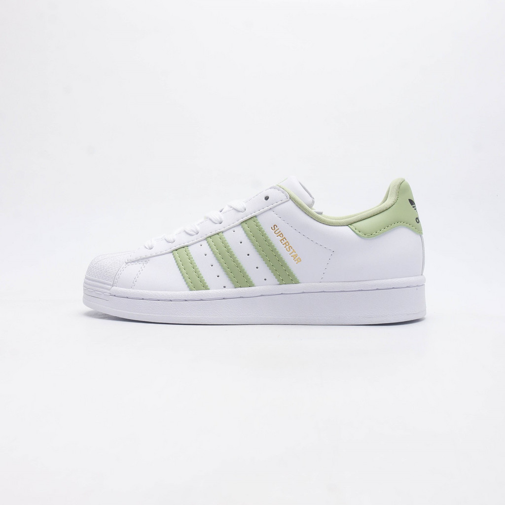 【COD】 Giày sneaker Adidas Superstar Trắng - Xanh lá cây