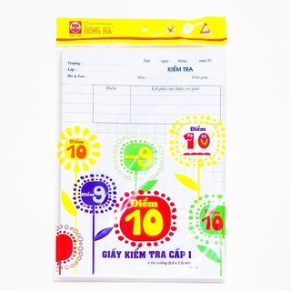 Giấy kiểm tra cấp 1 Hồng Hà Campus giấy kiểm tra ô ly Tập kiểm tra 4 ô ly giấy thi đồ dùng học sinh