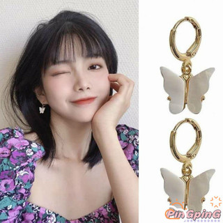 2024 HẤP DẪN!! 1 Đôi Bông Tai Nữ Acrylic Thiết Kế Hình Bướm Trang Sức Tai