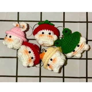 Móc khoá len nấm đội mũ dễ thương handmade