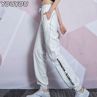 Youyou Quần thể thao nữ phong cách ins quần legging dáng rộng quần âu lưng cao giảm béo quần tập yoga