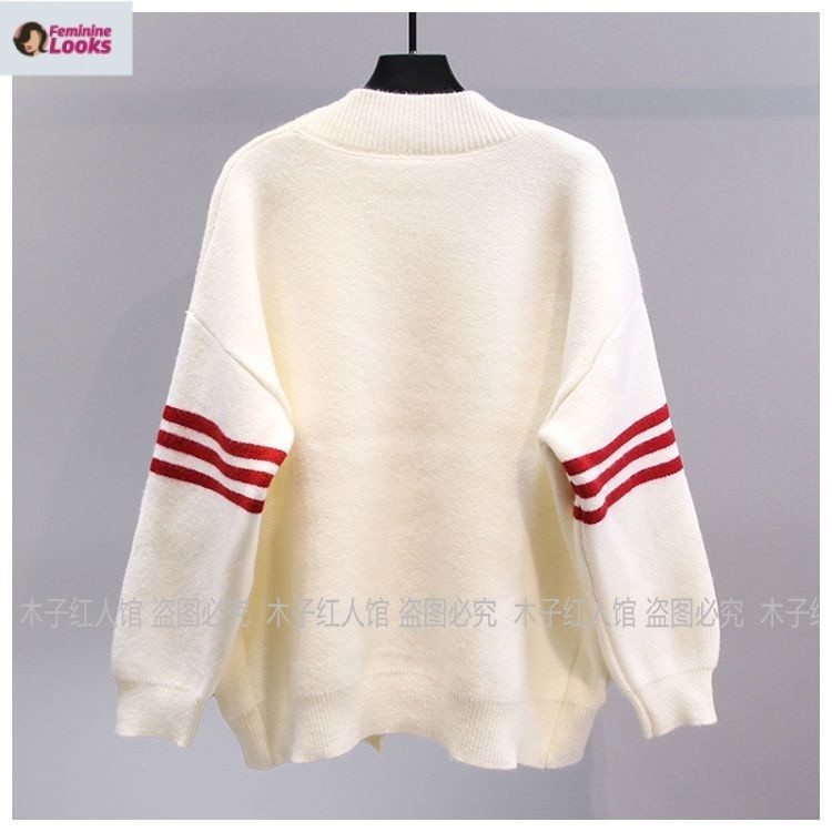 Áo Khoác cardigan Dệt Kim Tay Dài Dáng Rộng Phong Cách Hàn Quốc