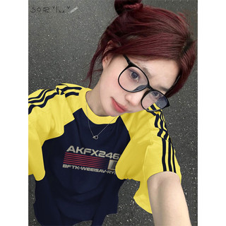 SOERVIMY áo phông áo thun nữ croptop baby tee Cute Thời trang Thể thao hàn quốc WTX2440QMR 17Z240425