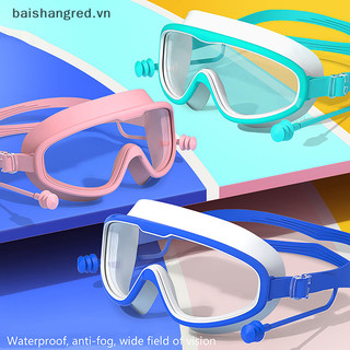 Brvn Kính bơi khung lớn dành cho người lớn chống thấm nước chống sương mù Kính bơi độ phân giải cao Nút tai một mảnh Kính bơi trẻ em BRVN