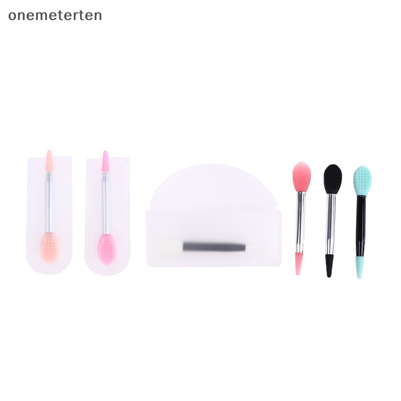 Rten 1 Mini Hai Đầu Silicone Lip Brush Wands Applicator Beauty Tool n