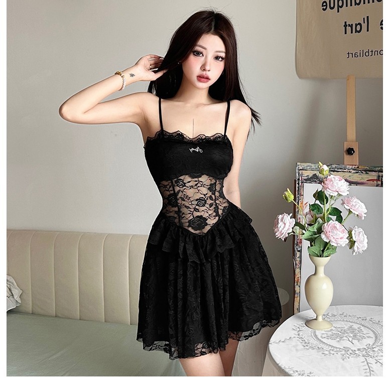 Kliou Váy Ngắn Ren Bí Ẩn Gợi Cảm, Thanh Lịch