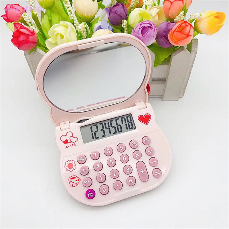 Rightfeel Hello Kitty Máy Tính Di Động Có Thể Gập Lại Vanity Gương Hoạt Hình Dễ Thương Cô Gái Trẻ Em Học Tập Máy Tính Văn Phòng Phẩm Trường Supplie Quà Tặng Mới